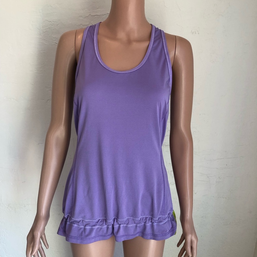 Lululemon Athletica Lavender Tank-Top Run On The Go Shirt Women’s Size 6 Elastic